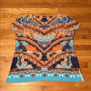 Soft Surroundings Multicolor Paisley Women's Top size large